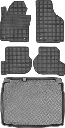 OEM Juego De Alfombrillas De Goma Para Coche Y Alfombrilla Para Maletero Para Volkswagen Golf Vi Hatchback (2005-2009)