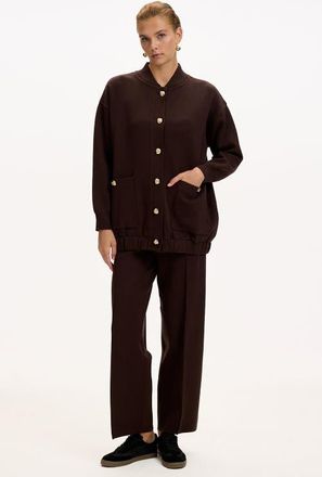 Exquise Barbara Knit Cardigan in Brown at Nordstrom, Size Medium