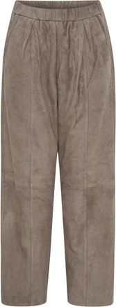 Notyz Pantalones de Cuero - Trousers - Mujer - Gris - XL