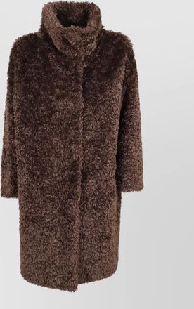 Herno faux fur funnel neck coat