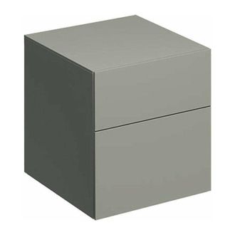 Keramag Mueble Lateral Bajo Geberit Xeno&sup2; Con Dos Cajones: Ancho 45cm, Alto 51cm, Fondo 46,2cm, Lacado Greige / Matt