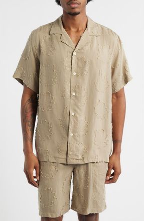 OAS Palmoza Rocco Camp Shirt in Light Brown at Nordstrom, Size Xx-Large