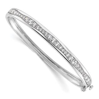 Diamond2Deal 14K Gold 1.8 Ct Lab Grown Diamond Bangle Bracelet