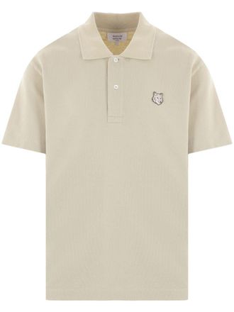 Maison Kitsun&eacute; Polo con applicazione Bold Fox Head - Toni neutri