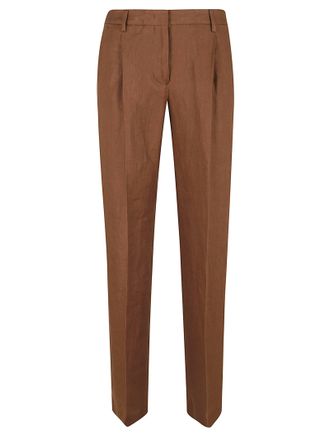 Lardini Tailored Linen Trousers with Straight-Leg Silhouette and Pockets