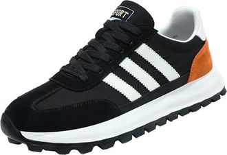 Generic Men Casual Sport Dad Shoes Breathable Comfort Anti Slip Running Hiking Sneakers (Black,6.5)