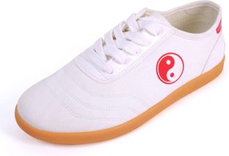 Generic Taekwondo Shoes, Martial Arts Sports Boxing Karate Taichi Lightweight for Kids Women Men Adult(White,9.5 UK)