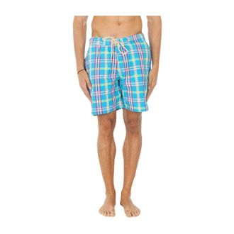 Hackett Bermuda Swimsuit With Velcro Closure And Laces - male - Hackett - Beachwear - Blue - S - Swimwear