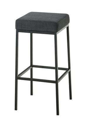 Clp Clp - Taburete De Bar Funda De Tela Montreal Gris Oscuro Negro