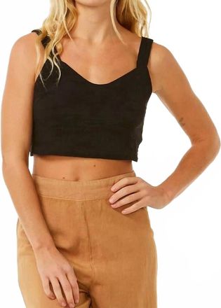 Rip Curl Premium Surf Crop Top In Black