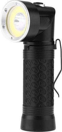 No Brand Linterna De Mano Con Led T6 + Cob, Plegable A 90 Grados, Ideal Para Uso Dom&eacute;stico, Acampada, Actividades Al Aire Libre Y Senderismo