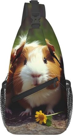 Generic Guinea Pigs Funny Sling Bag Anti Theft Chest Bag Trendy Crossbody Bags For Camping Men Workout