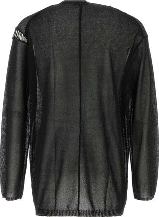 Yohji Yamamoto Mens Black Cotton And Polyester Sweater