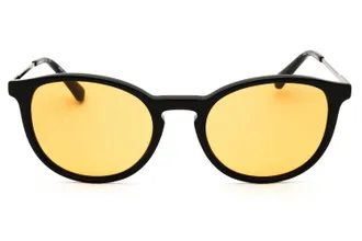 GANT GA7217 Yellow-Tinted Round Sunglasses - Black