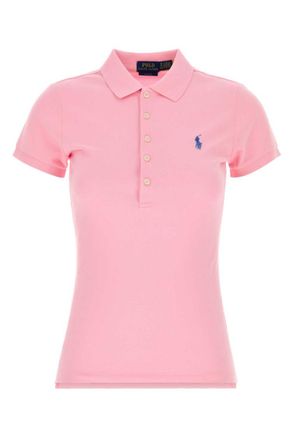 Ralph Lauren Pink Logo Shirt Collar Polo