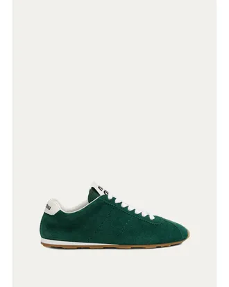 Miu Miu Suede Bicolor Retro Trainer Sneakers