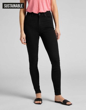 Lee Skinny-fit-Jeans LEE Lee Jeans Skinny Fit Ivy, Damen, Gr. 26, L&auml;nge 33, schwarz, Obermaterial: 82% Baumwolle CO. 16% Polyester PES. 2% Elasthan EL., J