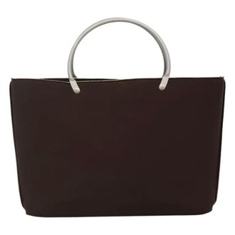 Chanel Pre-owned Nylon bolsos-chanel - Pre-owned - Mujer - Marr&oacute;n - ONE SIZE