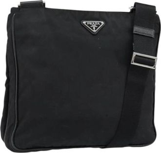Prada Pre-owned Nylon Cross Body Bag - Dames - Vintage Schoudertas - Zwart - ONE Size - Nylon - Vintage