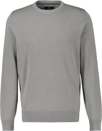 Lerros Strickpullover LERROS Crewneck Strickpullover, Herren, Gr. XXL, basalt grau, 100% Baumwolle, Pullover Strickpullover, Weicher Strick-Pullover, Rundhal