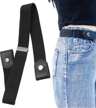 Generic No Belt Buckle Belt Men,Invisible Belt Without Buckle Adjustable - Side Belts, No Scratch Belt For Men Women -Jeans Pants, Fashion- Accessory
