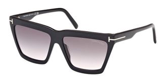 Tom Ford FT1110 EDEN 01B Womens Sunglasses Black Size 56