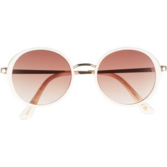 Vince Camuto 50mm Gradient Round Sunglasses in White at Nordstrom Rack