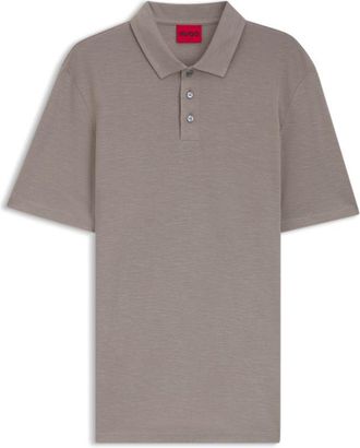 HUGO BOSS Slub-interlock polo shirt in a slim fit