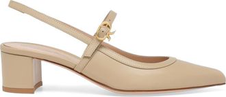 Gianvito Rossi Allette Pump in Beige Calf Leather at Nordstrom, Size 39.5