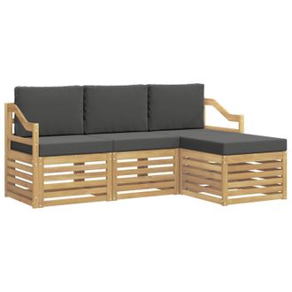vidaXL Conjunto De Sof&aacute;s De Exterior 4 Pcs Blanco Y Antracita Vidaxl
