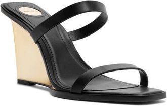 Arezzo Alex Wedge Slide Sandal in Black at Nordstrom, Size 5.5