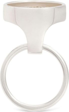 Courr&egrave;ges Holy geometric ring - women - Bronze/Brass - S - Silver