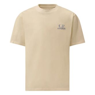 C.P. Company T-Shirts, male, White, Size: 2XL T-Shirts Short Sleeve in Jersey 30/1