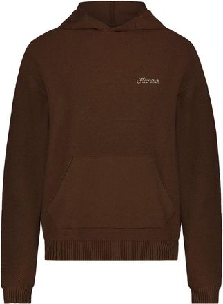 Flaneur Signature Knit Hoodie - Heren - Hoodies - Bruin - S - Hoodies & sweatvesten