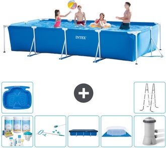 Intex Piscina Con Estructura Rectangular - 450x220x84 Cm - 7-piezas S20070