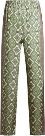 Etro Rechte broek - Heren - Straight fit broeken - Groen - S - Broeken