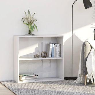 vidaXL Estanter&iacute;a De Aglomerado Blanco Brillante 80x30x76,5 Cm Vidaxl