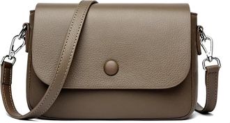 Generic Compatible For Genuine Leather Women Shoulder Crossbody Bags Womens Totes Handbags(Grey)