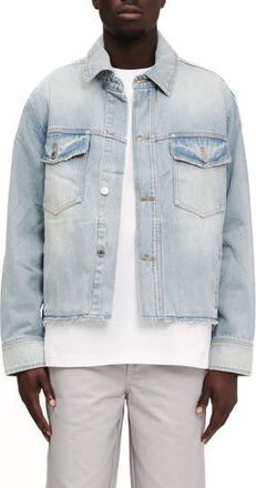 Purple Cutoff Denim Shirt Jacket in Light Indigo at Nordstrom Rack, Size X-Small