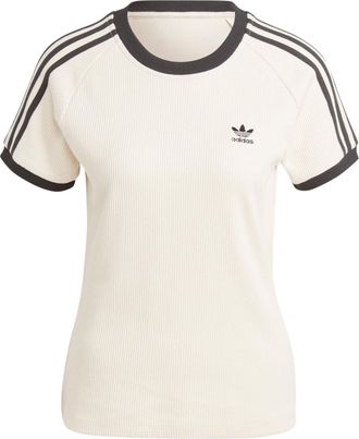 adidas (WMNS) adidas 3-Stripes Slim T-Shirt Asia Sizing Off White IC5463