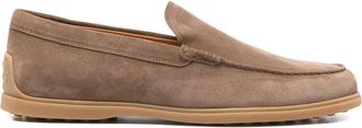Tod's Su&egrave;de Loafers - Heren - Loafers - Bruin - 40 EU - Su&egrave;de - Schoenen