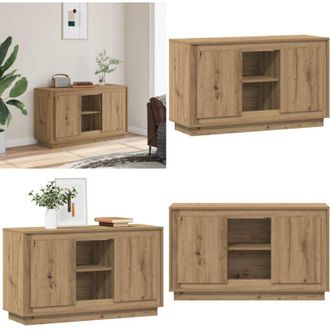vidaXL Credenza Rovere Artigianale 102x35x60 cm in Legno Multistrato - Credenza artigianale - Credenza in legno multistrato