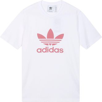 adidas originals Trefoil Logo Printing Sports Round Neck Short Sleeve White GN3485