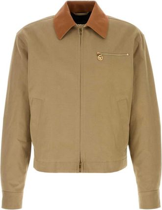 Versace Beige Shirt Collar Jacket