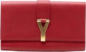 Saint Laurent Pre-owned Clutches, female, Red, Size: ONE SIZE Pre-owned The Chyc Ligne Clutch