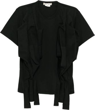 Comme Des Gar&ccedil;ons Top con design a strati - Nero