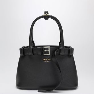 Prada Small Buckle bag in black leather with belt detail