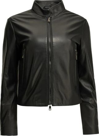 Semper Leren Racerjack - Dames - Leren en Su&egrave;de Jassen - Zwart - XS - Leer - Jassen
