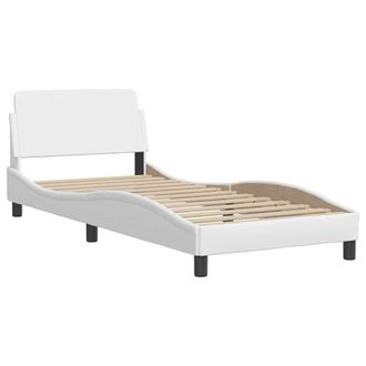 vidaXL Estructura De Cama Sin Colch&oacute;n Cuero Sint&eacute;tico Blanco 80x200 Cm Vidaxl