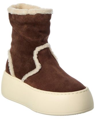 Giuseppe Zanotti Alma Suede & Shearling Platform Boot